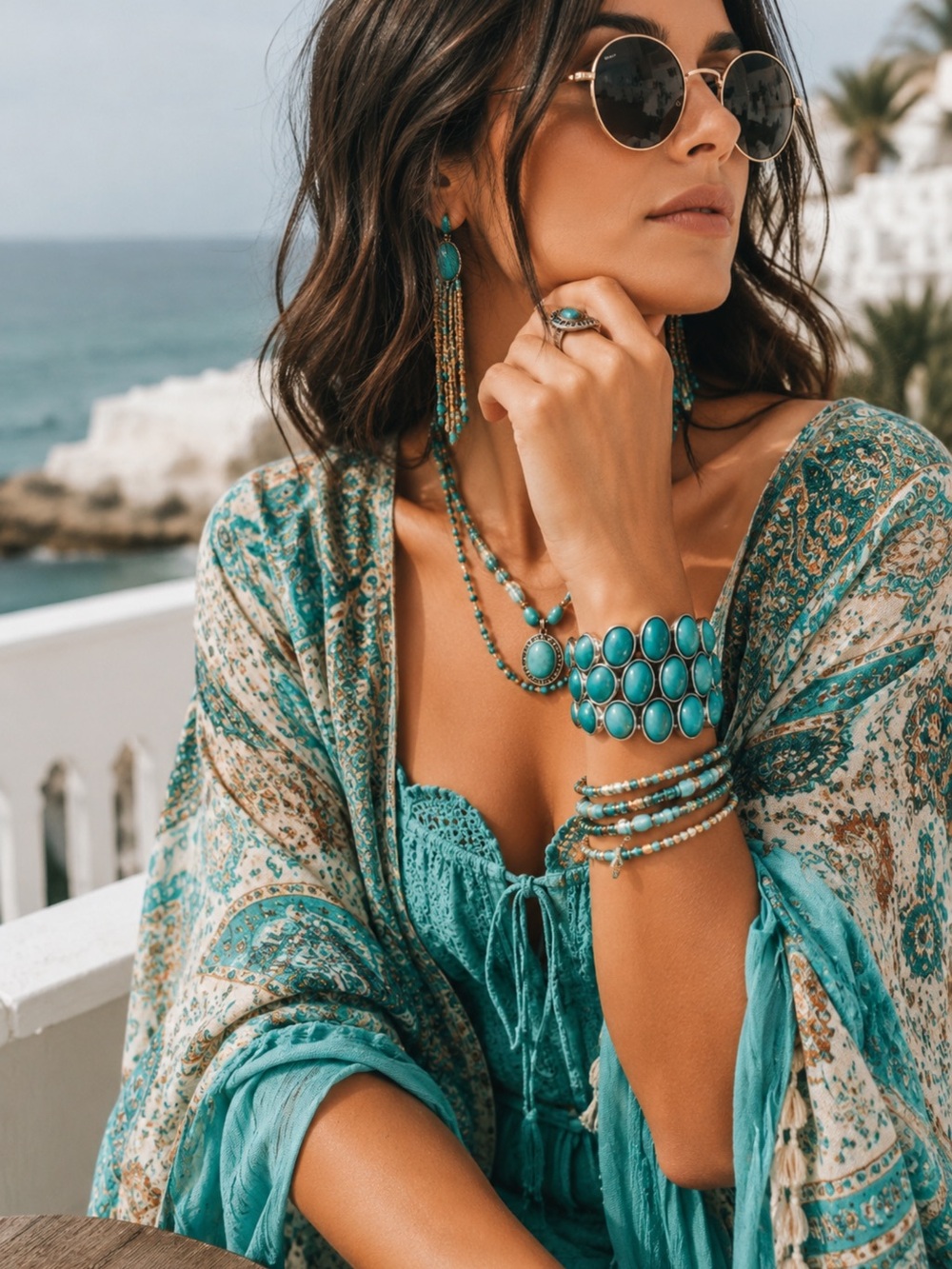 Elegant Teal Cuff Bracelet